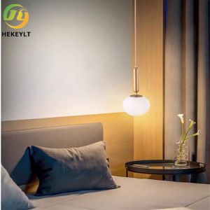 Residential Gold Globe Glass Pendant Light Modern Simple Design