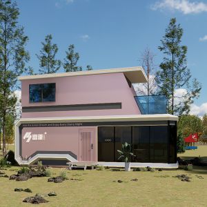 Air Vents Galvanized Steel Capsule Cabin House With 6mm+12A+6mm Hollow Glass