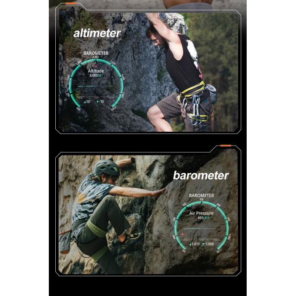 KC86 Men Smart Watch 1.43 Inch HD Large Screen BT Call Flashlight Compass Smart Watch 450mAh