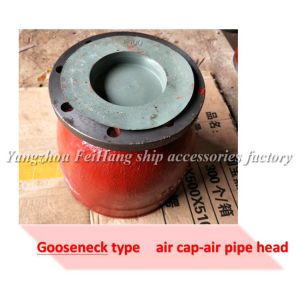 Goose neck air pipe head, flanged cast iron goose neck type air pipe head