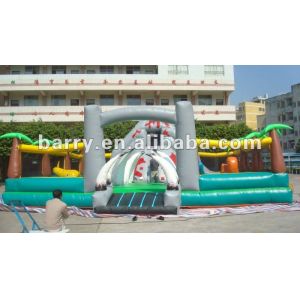 680g/cm2 Inflatable Amusement Park Child Funny Combo Bouncer Slide
