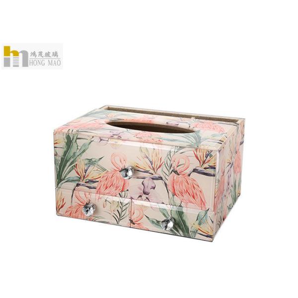 China Customized Size Mirrored Glass Tissue Box Holder Anti Scratch Long Using Life on sale China Customized Size Mirrored Glass Tissue Box Holder Anti Scratch Long Using Life on sale
