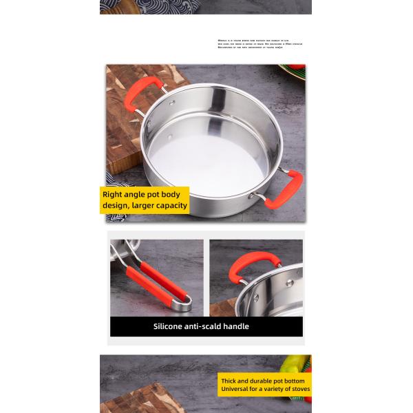 New Arrival Kitchen Cooking Pot Set Stainless Steel Soup Pot Set Cooking Cookware Set