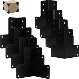 Triangle Bracket Heavy Duty 3 Side Way 90 Degree Support Workbench Corner Edges Black