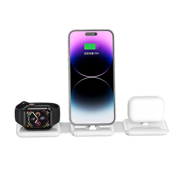 Buy Foldable Magnetic 3 In One Wireless Charger Vertical Fast Speed at wholesale prices