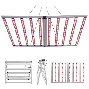 Two Channel 1200W Dimmable LED Grow Lights Foldable Max 4x6ft Coverage Area