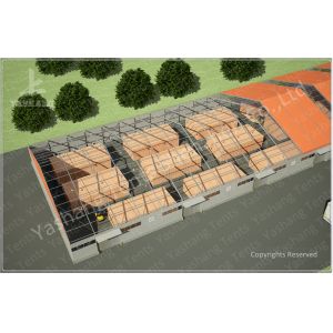 Customised Orange Warehouse Temporary Storage Shelters Huge Tent Rentals Eco