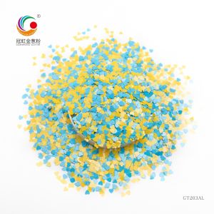 Cosmetic Loose Fine PET Confetti Chunky Glitter Color Mixed Pigment Heart Shaped