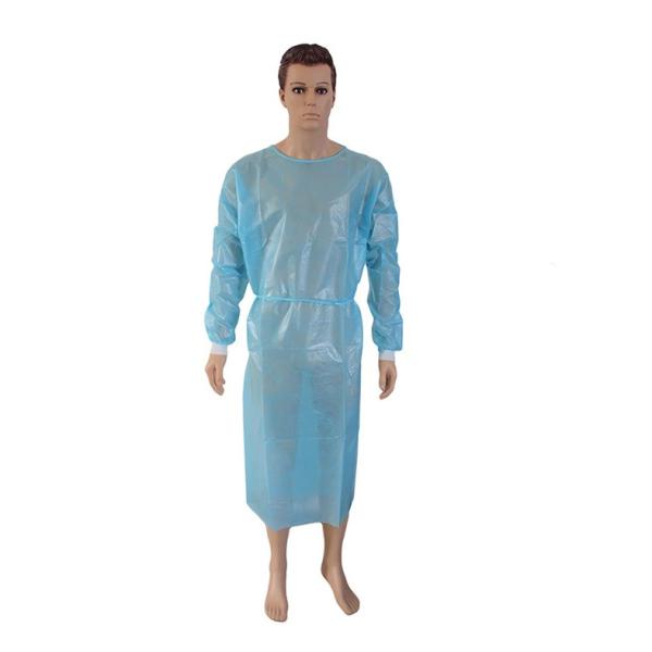 Buy Breathable Disposable Isolation Gown With Knit Cuff at wholesale prices