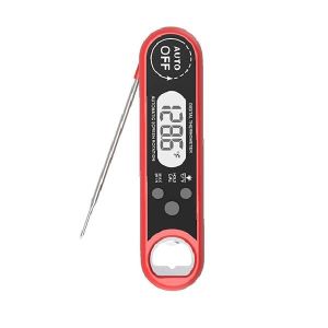 Instant Digital Cooking Thermometer With Alarm Battery Probe Steak Milk