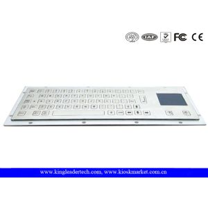 Vandalproof Panel Mount Kiosk Keyboard With Flush / Flat Keys And Touchpad