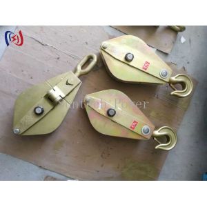 10KN-150KN Wire Rope Pulley Block Casting Construction Hoisting Tackle