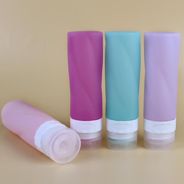 Buy Braid Shape Silicone Travel Toiletries Bottles Kit Reusable 90ml at wholesale prices