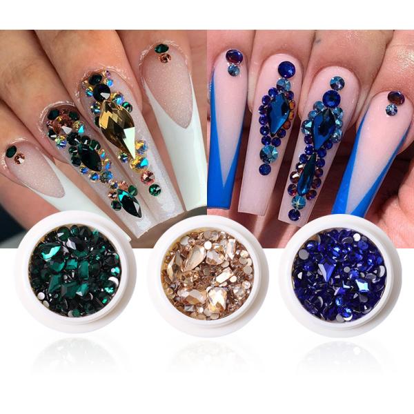 See Details Flat Bottom Mix Shape Glass Nail Diamond Rhinestones for Nail Art from Yiwu