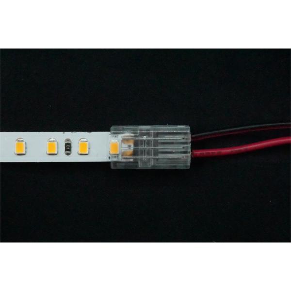 2 Pin SMD LED Strip Connectors Transparent Housing Strip To Wire Connectors