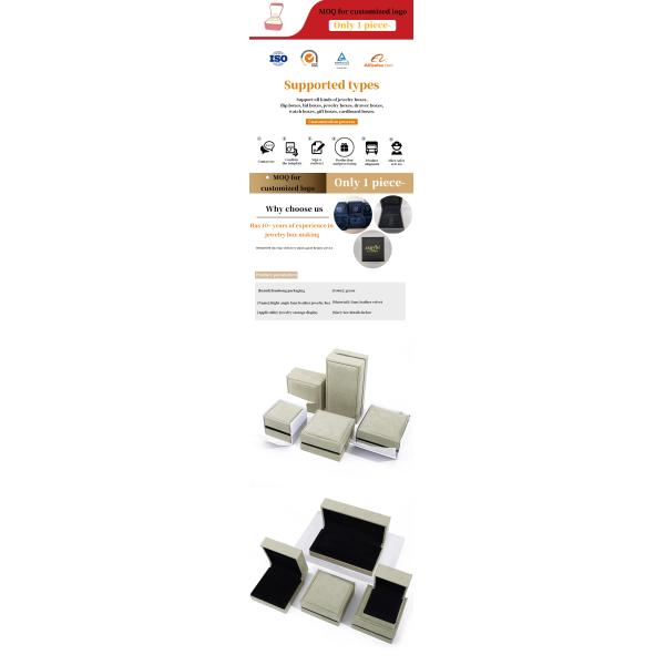 OEM Grey Yellow Soft Velvet Jewelry Box Set For Ear Stud Ring Pendant Packaging