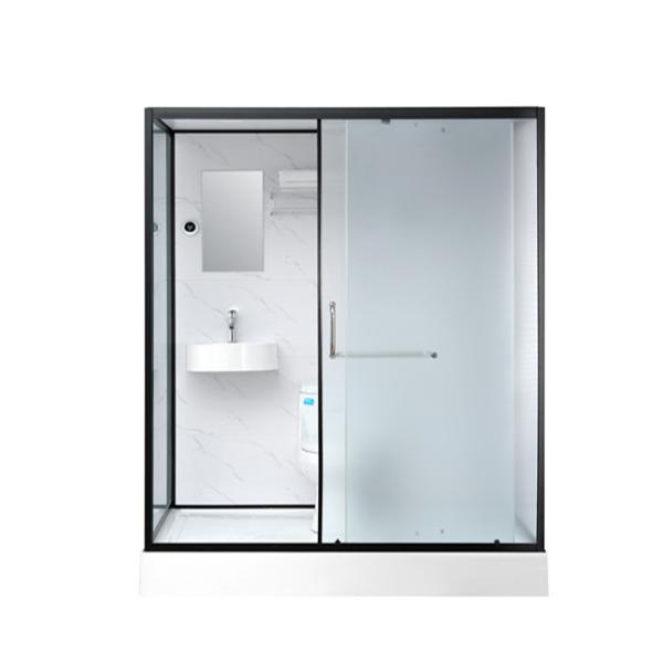 Shower Cabins White Acrylic ABS Tray 1600*1200*2150mm black aluminium