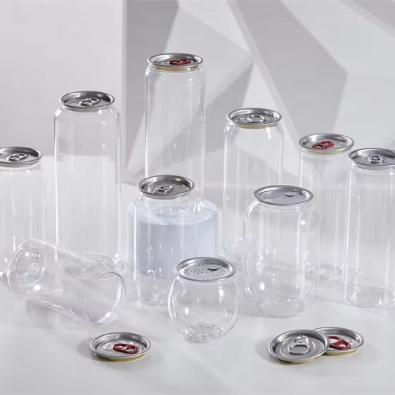 Buy 100 Recyclable Clear Pet Beverage Bottles Energy Drinks Plastic Cans at wholesale prices