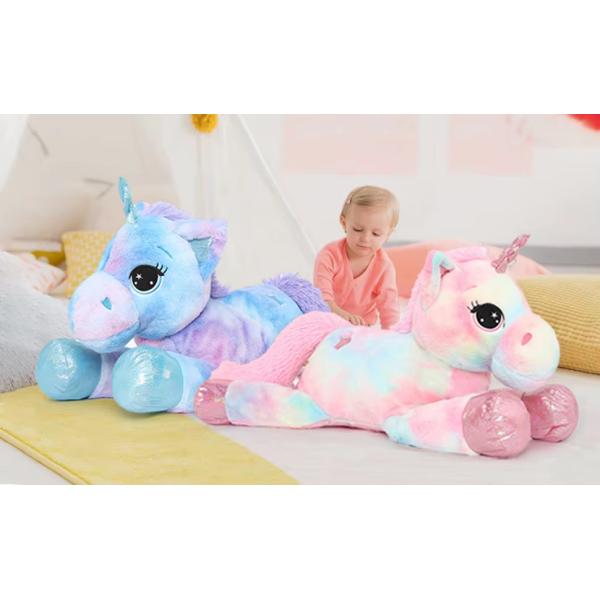 Top Quality Fashion Simple Style MORISMOS 43-Inch Purple Unicorn Stuffed Animal Soft Giant Bear PP Filling Great Birthday