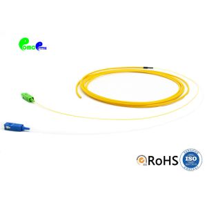 China 0.9mm Fiber Optic Pigtail SC APC + SC UPC OS2 G657A Bent insensitive fiber  9 / 125 Unit - tube 2F 3.0mm Round cable on sale