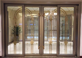 Decorative Door Leaded Glass For Sliding Doors Exported American And Canada