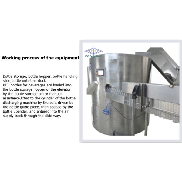 High Speed Rotary Bottle Unscrambler Full Automatic For Plastic Water Bottling Plant