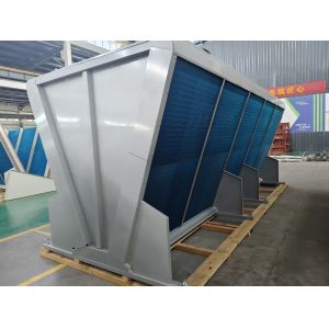 V-shaped top blow air condenser