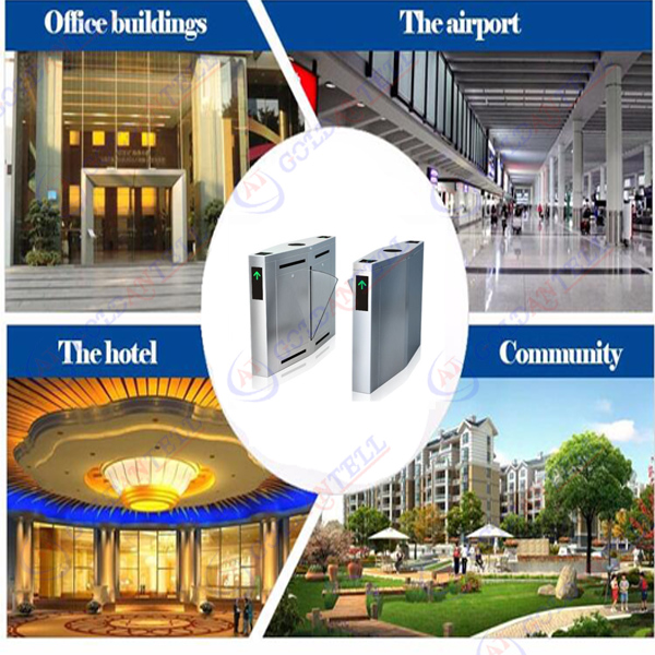 LED bi directional rfid turnstile barrier mechanism gate for museum