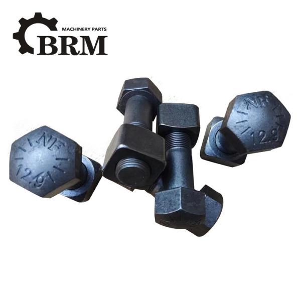 Buy ISO Excavator Track Bolts M24 Zinc Plated Finish Track Shoe Bolt at wholesale prices