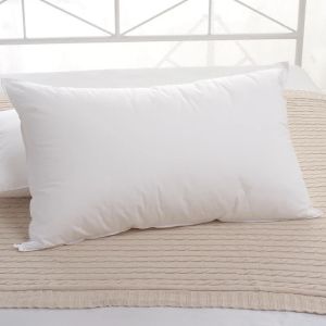 White Hotel Quality Feather Pillows Customized With Woven Technics
