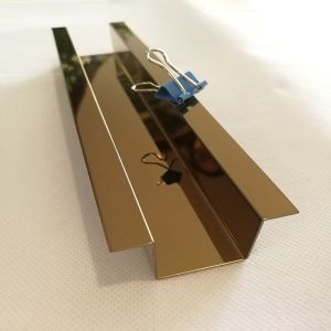 China Brushed Finish Gold Stainless Steel Tile Trim 201 304 316 wall ceiling frame on sale
