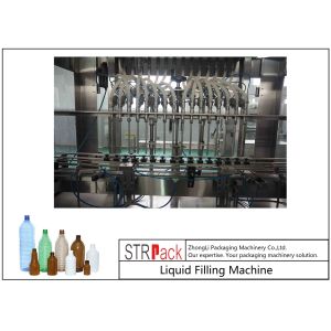 PLC Control Timed Fully Automatic Liquid Filling Machine 16 Heads For Farm