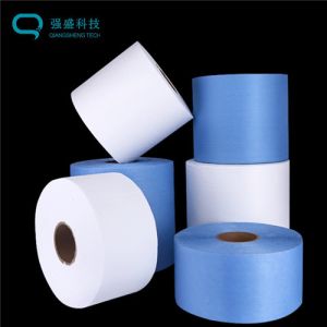 Microfiber Wiper Rolls With Plastic Core For LED / LCM Industry 51mm Diameter