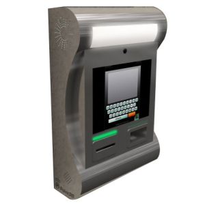 Quality SJ10 onwall stainless steel kiosk with thermal printer, contactless and 2D barcode reader for sale