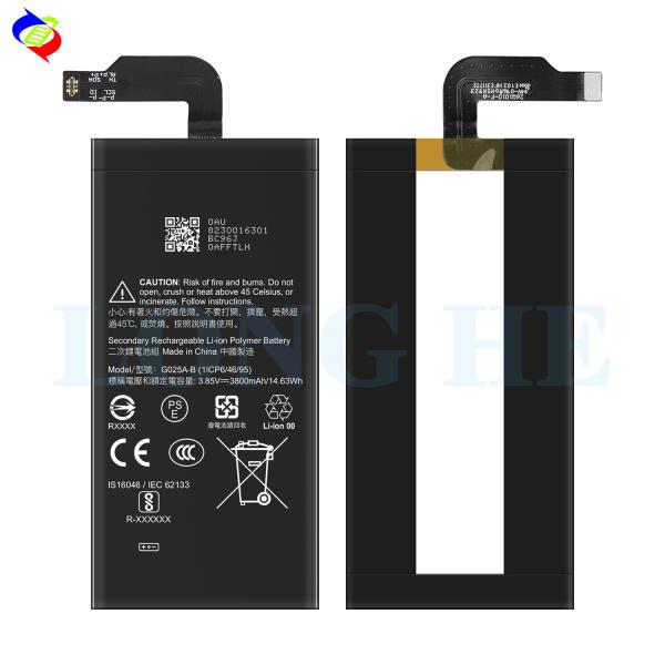 Stock G025A-B Rechargeable Li-ion Polymer Battery for Google Pixel 5 XL 3.85V 3800mAh