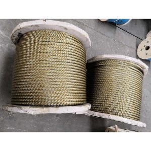 Yellow Grease Coated Ungalvanized Steel Wire Rope Diameter 1mm-16mm for Harsh