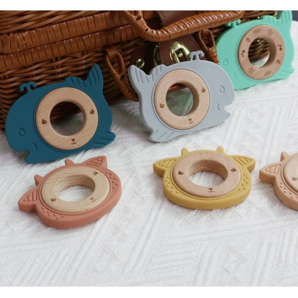 Soothe Sore Gums Silicone Baby Teether Teething Playing Smooth Sheep Whale