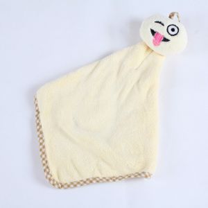 Delicate 20cm Square Short Plush Baby Saliva Towel