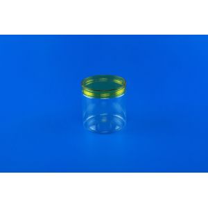 Waterproof Empty Plastic Cans , Transparent Pet Coarse Cereals Bottle 420ml