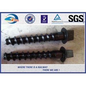 Black Oxide Railway Sleeper Screws Zinc Dacromet Screw On Spikes