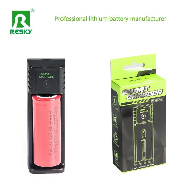 Single Slot Rechargeable Battery Charger 4.2V USB Smart for Li-ion 18650 Battery