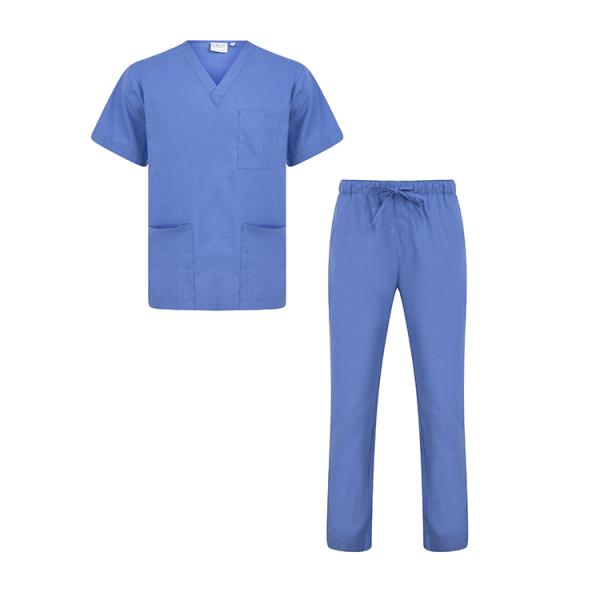 Disposable Hospital Uniform Scrub Suit Nursing with Short Sleeve