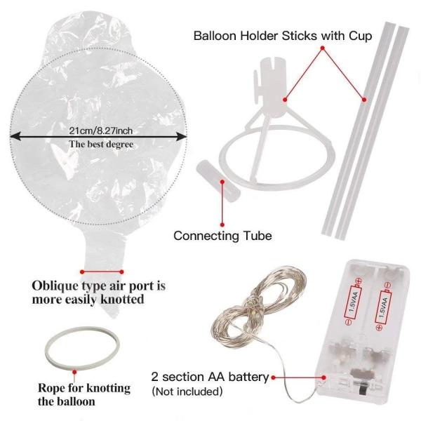 Mini LED Balloon String Lights Holiday Decoration Light Up Balloons Wedding