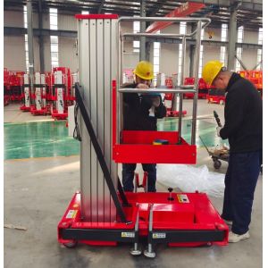 9 Meter Hydraulic Scissor Lift Platforms Aerial Lift Single Mast Electric Lift