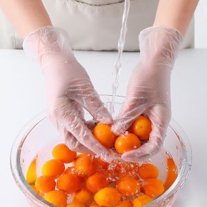 Clear Powder Free Disposable Vinyl Gloves For Foodservice / Medical