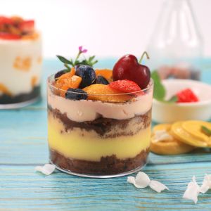 Hotel Party Wedding Plastic Tableware 180ml Round Disposable Plastic Mini