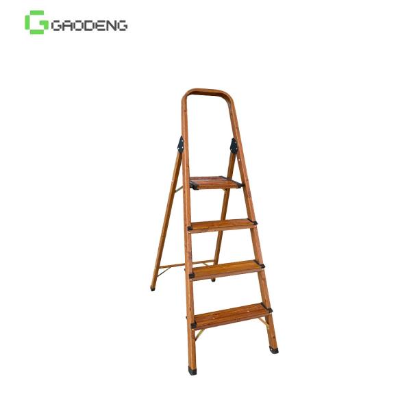 Buy 1.1mm Wooden Aluminum Ladder 250mm Pedal 2-9 Steps at wholesale prices