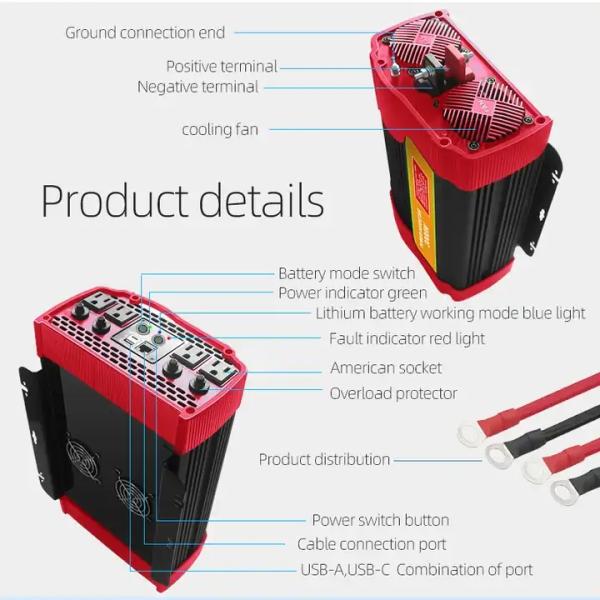 2Kw Advanced Technology Low Price Solar Inverter Inverter Solar System Hybrid 48V 2Kw Solar Inverter On Off Grid Hybrid
