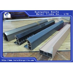 Safety Invisible Grilles Aluminum Track Channel Sand White / Green Colour