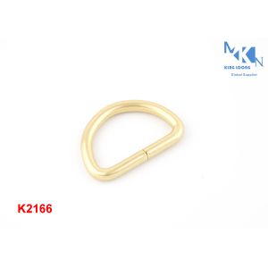 China Iron Hand Polished Purse Rings Hardware , Fashion Style Brass D Ring With Clip on sale